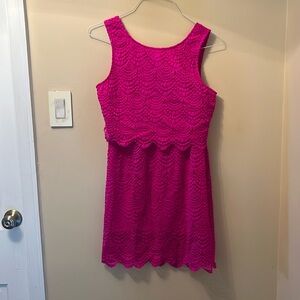 Lilly Pulitzer pink Naomi 2 piece lace skirt/crop top size medium new with tags